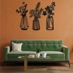 Flower Vase Triptych Metal Wall Art_shop.prime 9