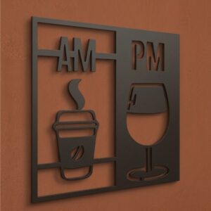 AM Coffee & PM Wine Metal Wall Art_shop.prime 2
