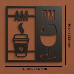 AM Coffee & PM Wine Metal Wall Art_shop.prime 4