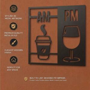 AM Coffee & PM Wine Metal Wall Art_shop.prime 5