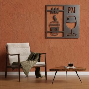 AM Coffee & PM Wine Metal Wall Art_shop.prime 7