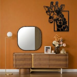 Giraffe Face with Glasses Metal Wall Frame_shop.prime 9