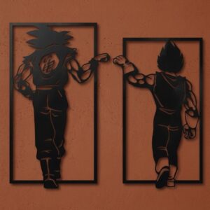 Goku & Vegeta Saiyan Duo Metal Wall Art_shop.prime 3