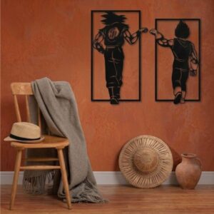 Goku & Vegeta Saiyan Duo Metal Wall Art_shop.prime 7