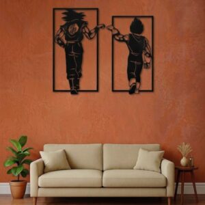 Goku & Vegeta Saiyan Duo Metal Wall Art_shop.prime 8