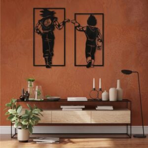 Goku & Vegeta Saiyan Duo Metal Wall Art_shop.prime 9