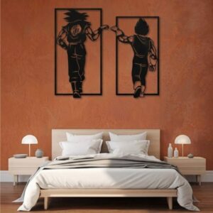 Goku & Vegeta Saiyan Duo Metal Wall Art_shop.prime 99