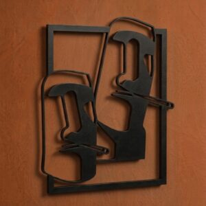 Moai Statues Face Metal Wall Frame_shop.prime 2