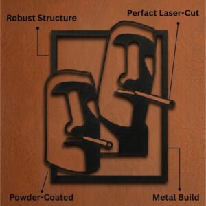 Moai Statues Face Metal Wall Frame_shop.prime 5