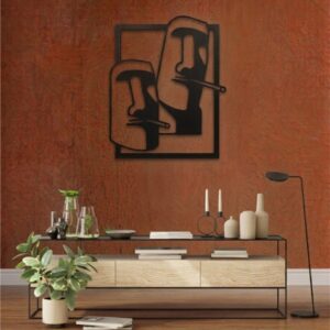 Moai Statues Face Metal Wall Frame_shop.prime 7