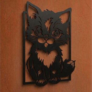 Peekaboo Kitten Metal Wall Art_shop.prime 2