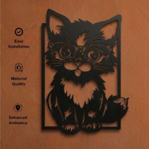 Peekaboo Kitten Metal Wall Art_shop.prime 4