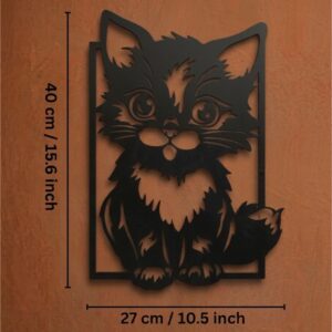 Peekaboo Kitten Metal Wall Art_shop.prime 5