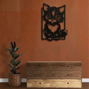 Peekaboo Kitten Metal Wall Art_shop.prime 7