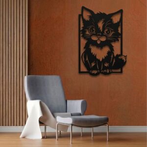 Peekaboo Kitten Metal Wall Art_shop.prime 8