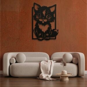 Peekaboo Kitten Metal Wall Art_shop.prime 9