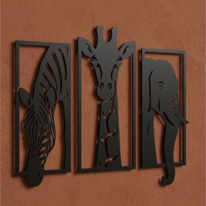 Wildlife Triptych Metal Wall Art_shop.prime 2