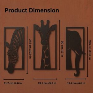 Wildlife Triptych Metal Wall Art_shop.prime 4