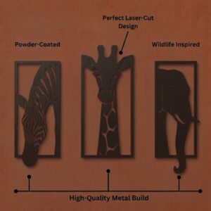 Wildlife Triptych Metal Wall Art_shop.prime 5