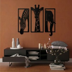 Wildlife Triptych Metal Wall Art_shop.prime 8